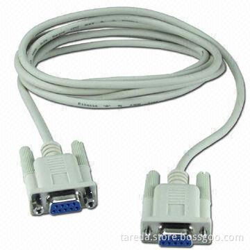 DB9-pin Data Cable, Available in Gray, Used for Digital Device or Modern Data Transfer Cable